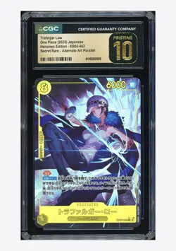 One Piece CGC 10 PRISTINE Trafalgar Law SR Alt Art 2025 EB03-062 EB03 Japanese - Image 1