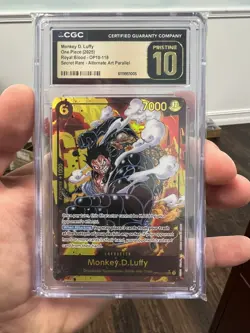 2025 One Piece MONKEY D. LUFFY OP10-118 Royal Blood Alt Art CGC Pristine 10 - Image 1