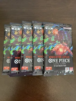 One Piece Wings Of The Captain OP-06 Five 5 Booster Packs Lot English - Image 1