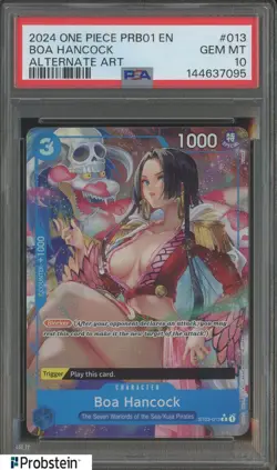 2024 One Piece PRB01 EN Alternate Art #013 Boa Hancock PSA 10 GEM MINT - Image 1