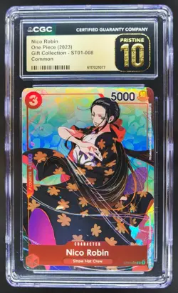 2023 ONE PIECE CCG NICO ROBIN GIFT COLLECTION ST01-008 CGC 10 PRISTINE B PT - Image 1