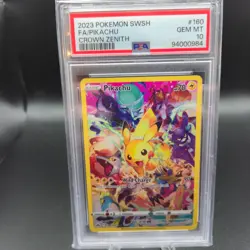 2023 POKEMON SWSH FA/PIKACHU CROWN ZENITH CARD#160 GEM MT PSA 10 - Image 1