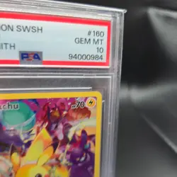 2023 POKEMON SWSH FA/PIKACHU CROWN ZENITH CARD#160 GEM MT PSA 10 - Image 3