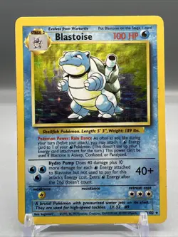 Blastoise 2/102 Holo, Celebrations: Classic Collection Pokemon Base Set Card, MP - Image 1