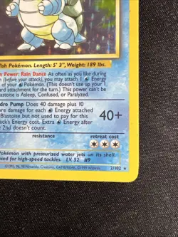Blastoise 2/102 Holo, Celebrations: Classic Collection Pokemon Base Set Card, MP - Image 5