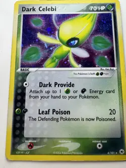 Pokemon Dark Celebi Holo Rare TCG Card #4/101 Hidden Legends Series - Image 1