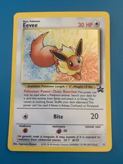 Eevee #11 Black Star Promo Holo Rare Vintage Pokemon Card - NM - Image 1