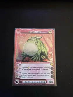 Chaotic 2008 TCG Alliances Unraveled Foil Toadore Card #30 Great Condition - Image 1