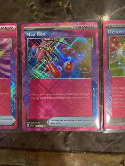 Pokemon TCG Pink Trainer Holo Rare Lot Of 3 Cards Max Rod Deluxe Bomb Scoop Up - Image 3
