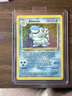 Pokemon TCG Base Set Blastoise Holo Card 2/102 Very Good Condition - Image 1