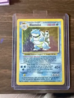 Pokemon TCG Base Set Blastoise Holo Card 2/102 Very Good Condition - Image 2