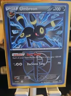 UMBREON 64/116 Plasma Freeze RARE NON-HOLO Pokemon TCG card NM CLEAN! - Image 1