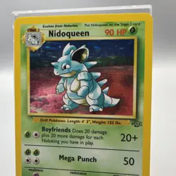 Pokemon Nidoqueen TCG Jungle Holo Card 7/64 Unlimited Holo Rare LP - Image 3