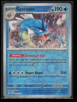 Gyarados 130/165 Pokemon 151 Rare Near Mint Reverse Holo Card - Image 1