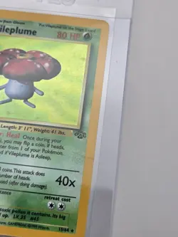 Vileplume 15/64 Jungle Holo Lightly Played (Has One Wrinkle) + 1 Mystery Card - Image 3