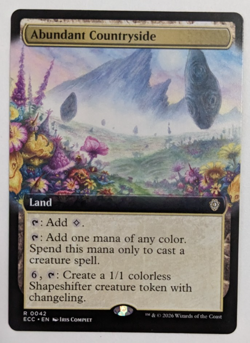 Abundant Countryside (42) Extended Art, Lorwyn Eclipsed ECC, Magic MtG, Reg NM! - Image 1
