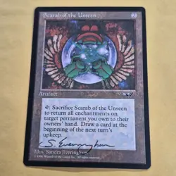 SIGNED UNPLAYED Scarab of the Unseen Alliances MTG Magic NM SANDRA EVERINGHAM - Image 1