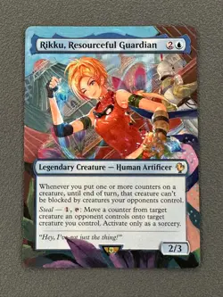 Rikku, Resourceful Guardian MTG Final Fantasy Commander Hand Painted Altered Art - Image 1
