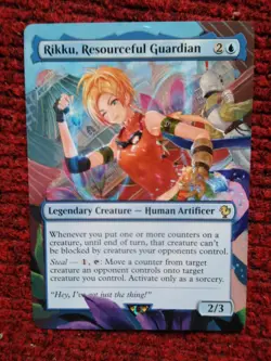 Rikku, Resourceful Guardian MTG Final Fantasy Commander Hand Painted Altered Art - Image 2