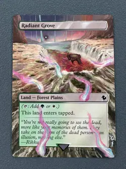 Radiant Grove MTG Final Fantasy Commander Hand Painted Full Altered Art Jeckho - Image 1