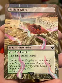 Radiant Grove MTG Final Fantasy Commander Hand Painted Full Altered Art Jeckho - Image 2