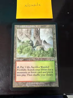 MTG: Wooded Foothills #1, Onslaught (Fetch Land) - See pics for Condition - Image 1