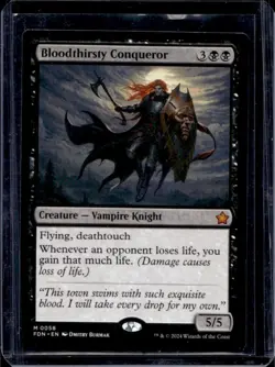 2024 Magic: The Gathering Foundations Bloodthirsty Conqueror Foil #0058 - Image 1