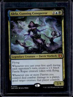 Magic The Gathering Wilds of Eldraine Alela, Cunning Conqueror Foil #0003 - Image 1