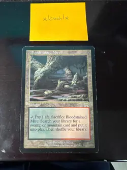 MTG: Bloodstained Mire #1, Onslaught (Fetch Land) - See pics for Condition - Image 1