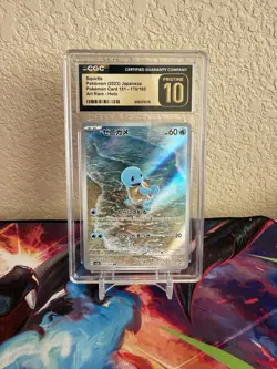 Squirtle 170/165 Art Rare - CGC PRISTINE 10 - Japanese 151 - Pokemon TCG - Image 1