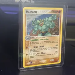 Pokemon Machamp Holo Rare Card 9/101 Hidden Legends LP - SWIRL - Image 1