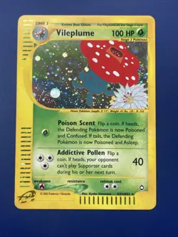 Vileplume H31/H32 Holo Rare Aquapolis E-Reader Vintage WOTC Pokemon TCG - Image 1