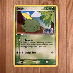Pokemon TCG Gulpin EX Crystal Guardians 33/100 Reverse Holo Uncommon NM - Image 1