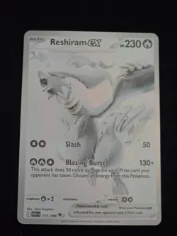 Pokemon Reshiram EX 173/086 SV: White Flare Full Art Holo Black White Rare NM - Image 1