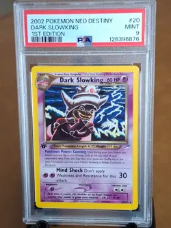 2002 Pokemon Neo Destiny Dark Slowking 1st Edition #20 - PSA 9 MINT CLEAN! - Image 1