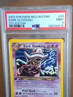2002 Pokemon Neo Destiny Dark Slowking 1st Edition #20 - PSA 9 MINT CLEAN! - Image 2