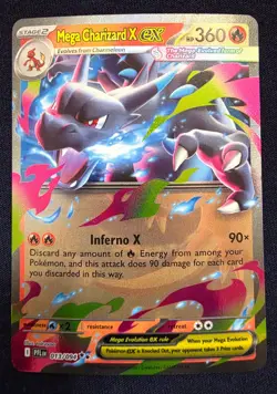 Pokemon TCG Mega Charizard x Ex 13/94 Ultra Rare Phantasmal Flames NM-M - Image 1