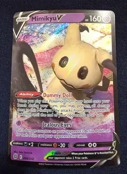 Pokemon TCG Mimikyu V 68/172 SWSH09: Brilliant Stars Ultra Rare NM-M ✨!!! - Image 1