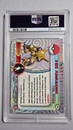 ALAKAZAM #65 Topps Chrome Pokemon TV Animation Edition (2000) PSA 9 - Image 2