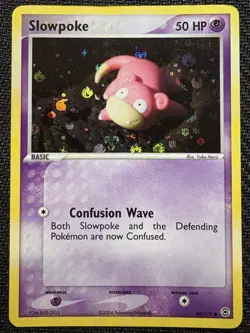 Pokemon TCG Slowpoke EX Fire Red & Leaf Green 80/112 Reverse Holo Card 2004 - Image 1