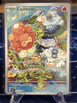 Castform Sunny Form 195/191 Sv08: Surging Sparks Holo Pokemon TCG - Image 1