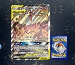 Espeon & Deoxys GX SM240 Pokemon Black Star Promo Jumbo Full Art Holo - Image 1