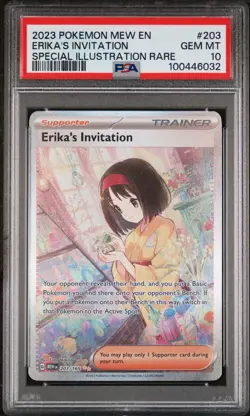 Erika's Invitation 203/165 PSA 10 GEM MINT Pokemon 151 Special Illustration Rare - Image 1