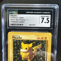 1999 Pokemon Wizards Black Star Promos Pikachu #1 CGC 7.5 Near Mint Vintage - Image 3