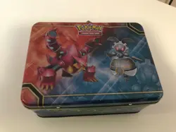 Pokemon TCG Volcanion Magearna Collectors Chest Tin Lunch Box EMPTY ~ TIN ONLY - Image 1