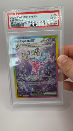 2025 Pokemon Espeon ex #155 PSA 9 MINT Special Illustration Rare - Image 2