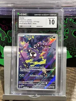 Pokemon GASTLY TEMPORAL FORCES #177 Illustration Rare - Holo CGC GEM MINT 10 !! - Image 1