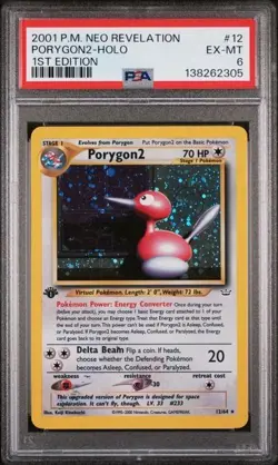 PSA 6 PORYGON 12 NEO REVELATION HOLO 1ST EDITION POKEMON S11 - Image 1