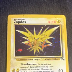 Zapdos 15/62 Fossil Holo Rare 1999-2000 Wizards Pokemon English (Swirl) - Image 3