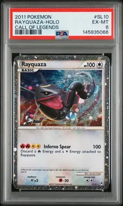 2011 POKEMON CALL OF LEGENDS #SL10 RAYQUAZA-HOLO PSA 6 - Image 1